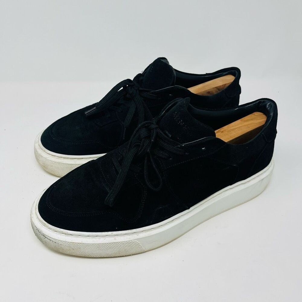 Arne Casual Shoes B-Light Lace Up Trainer Sneaker Black Suede Mens Size 11